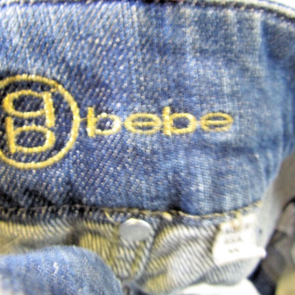 Bebe Short Shorts, Jean Hot Pants, Summer Womens Juniors size 27 - Picture 9 of 12